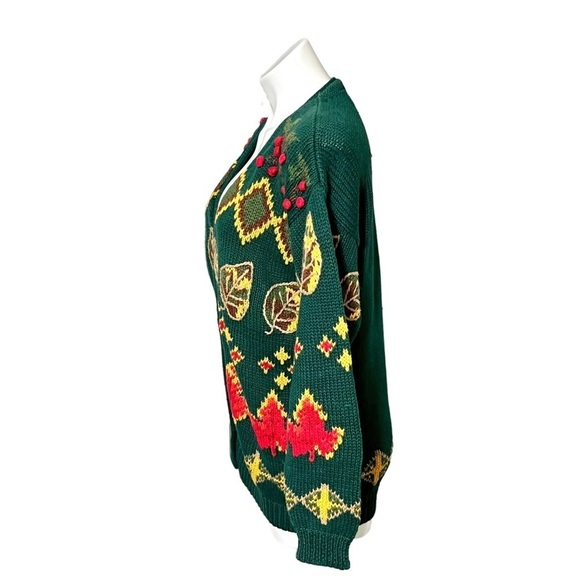 Birch Bros for Eagle’s Eye Fall Leaves Embroidered Cardigan - Picture 3 of 5